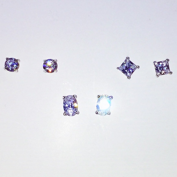 Forever Radiant SS925 3prs AA+ CZ Diamond Earrings - Picture 3 of 8